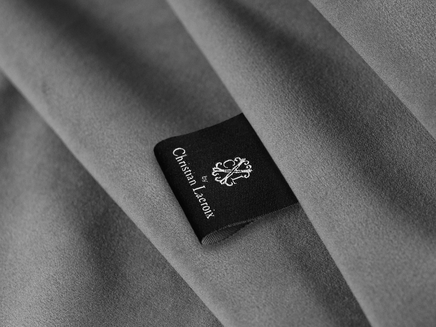 CXL by Christian Lacroix - Narożnik lewy rozkładany ze schowkiem, "Audra" 5 miejsc welur, szary - 290x170x88cm