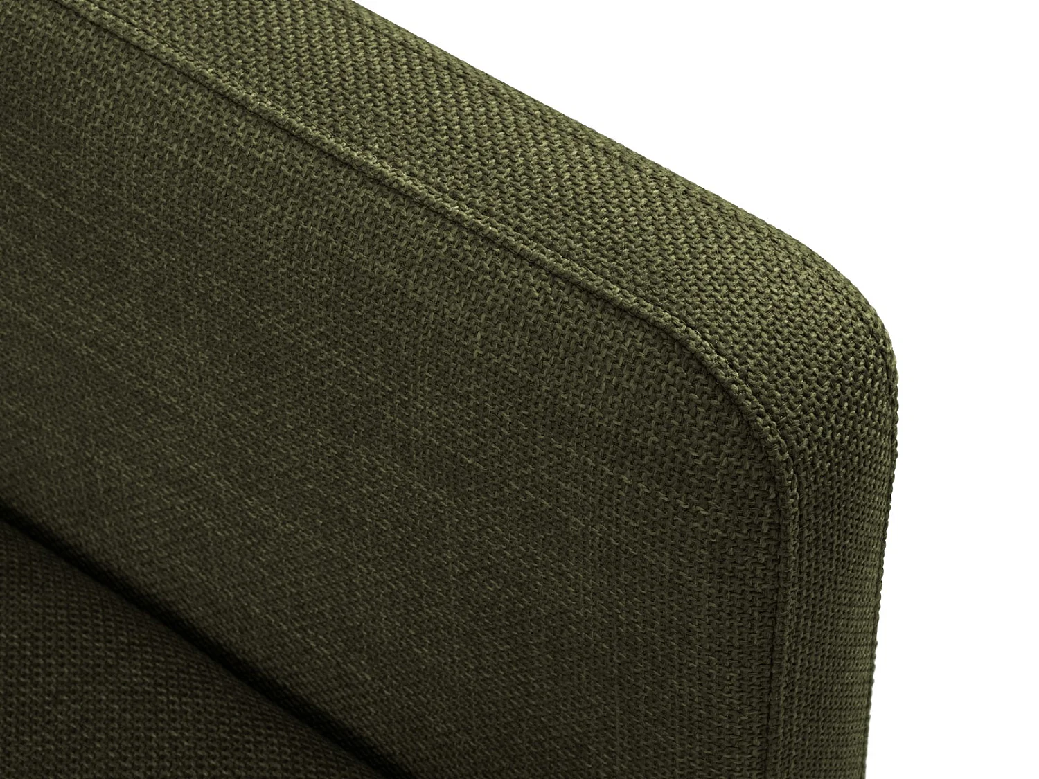 CXL by Christian Lacroix - 5-Sitzer ausklappbares Ecksofa rechts mit Container "Yanis" Sitzer aus strukturiertem Stoff grün - 280x170x80cm