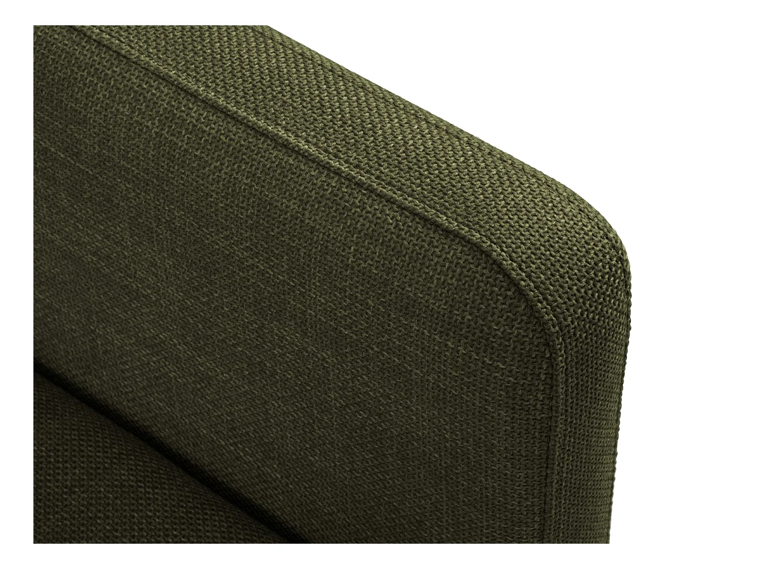 CXL by Christian Lacroix - Canapé d'angle droit convertible avec coffre de rangement "Yanis" 5 places en tissu structurel vert - 280x170x80cm