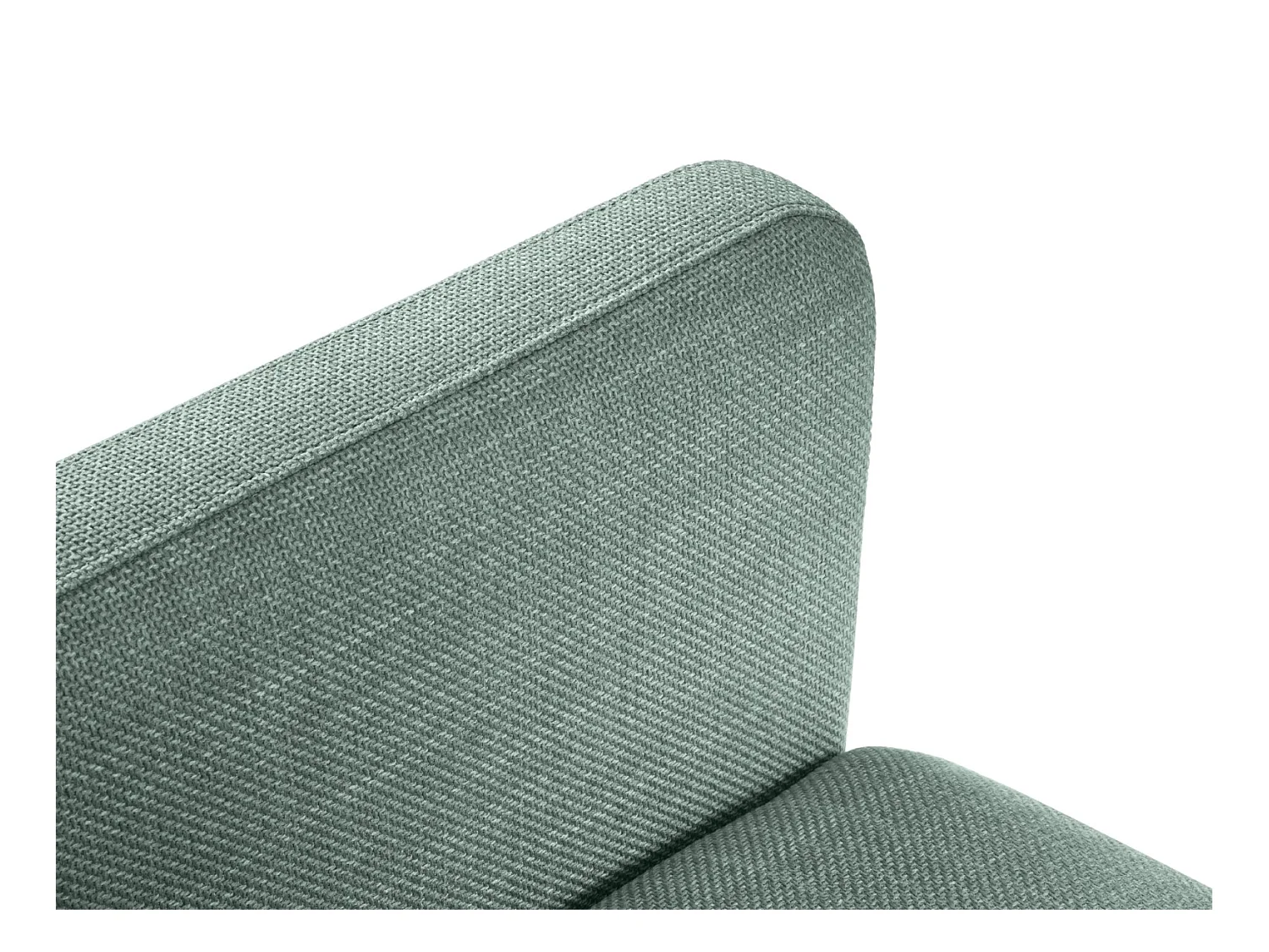 CXL by Christian Lacroix - 4-Sitzer ausklappbares Ecksofa rechts mit Container "Yanis" Sitzer aus strukturiertem Stoff minze - 260x170x80cm