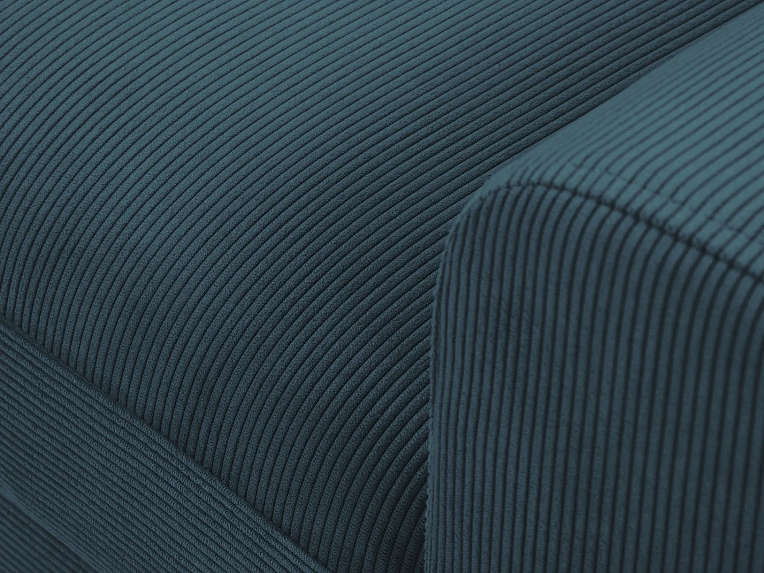 Cosmopolitan Design - Narożnik lewy rozkładany ze schowkiem, "Kyoto" 4 miejsca sztruks, niebieski ciemny - 241x145x88cm