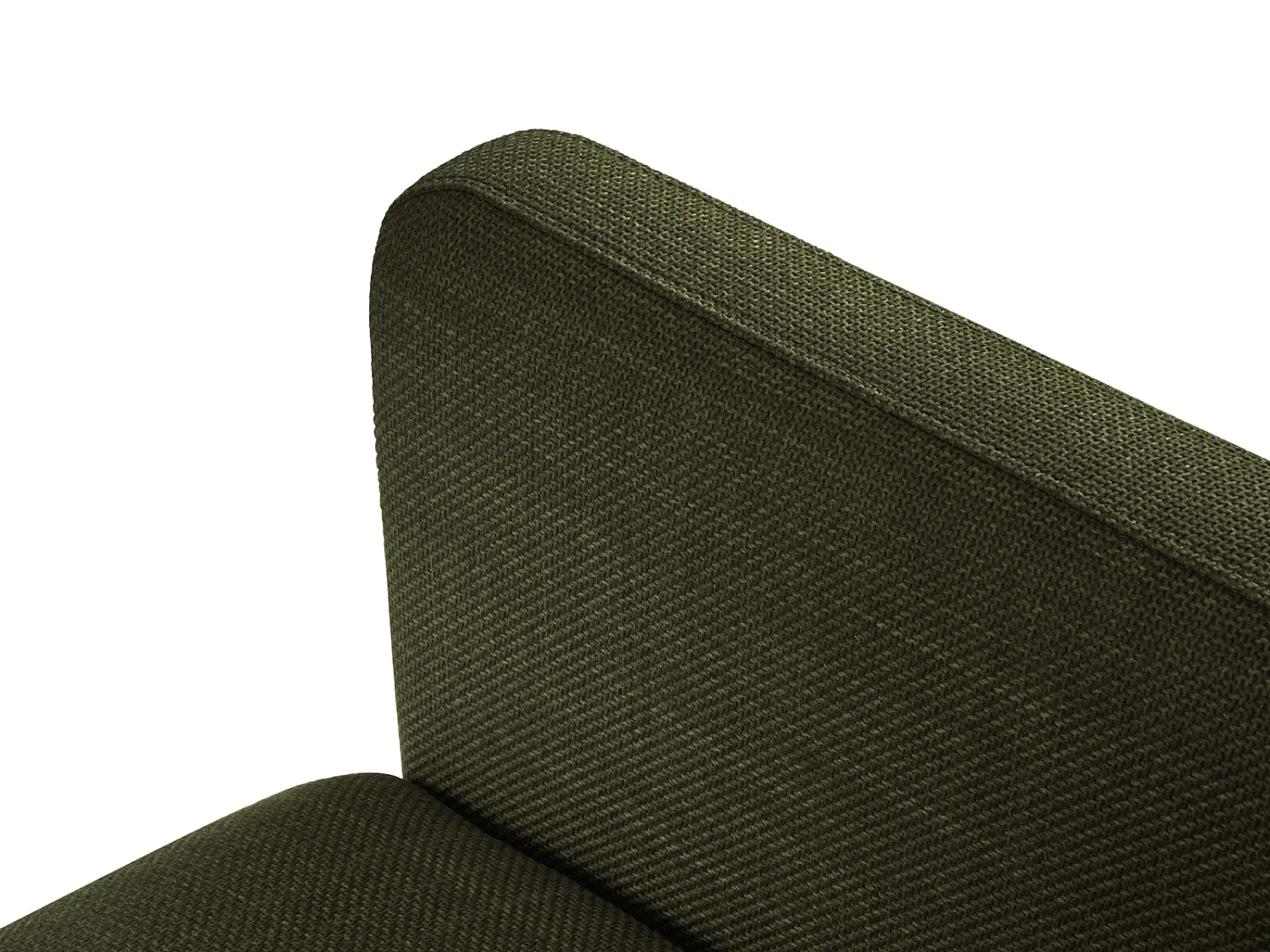 CXL by Christian Lacroix - Canapé d'angle gauche convertible avec coffre de rangement "Yanis" 4 places en tissu structurel vert - 260x170x80cm