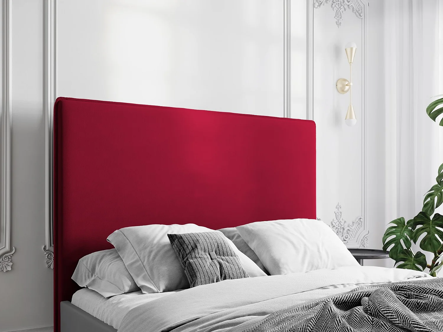 CXL by Christian Lacroix - Kopfteil "Provence" Sitzer aus Samt rot - 140x8x120cm