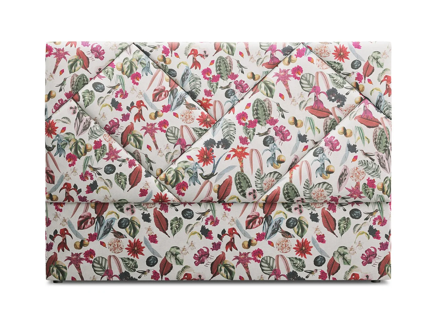 CXL by Christian Lacroix - Tête de lit "Alpilles" 160x120cm en velours motif tropical - 160x8x120cm