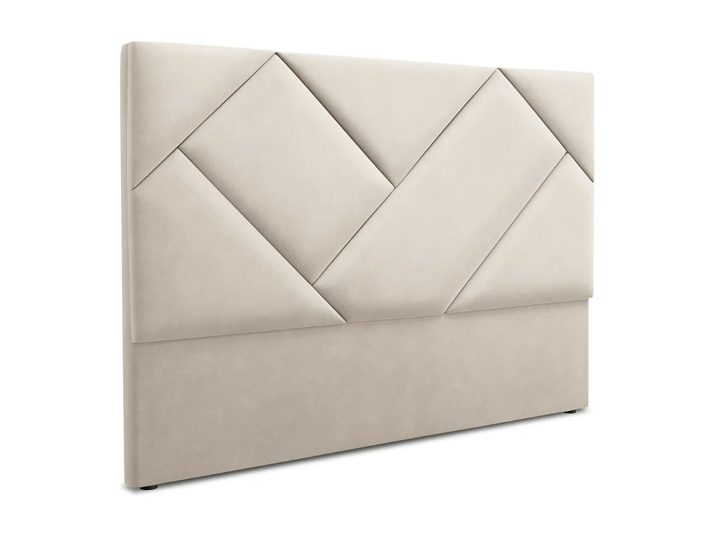 CXL by Christian Lacroix - Tête de lit "Alpilles" 200x120cm en velours beige clair - 200x8x120cm