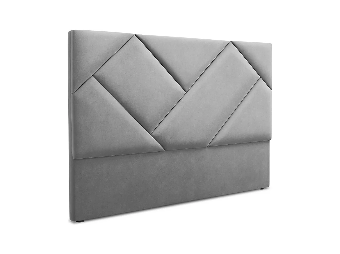 CXL by Christian Lacroix - Tête de lit "Alpilles" 200x120cm en velours gris clair - 200x8x120cm
