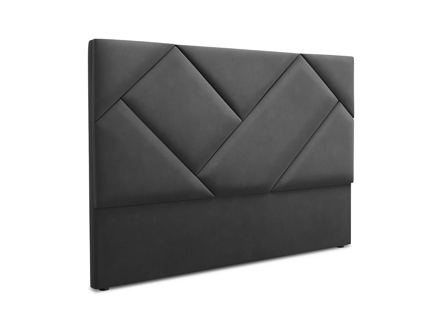 CXL by Christian Lacroix - Tête de lit "Alpilles" 180x120cm en velours gris foncé - 180x8x120cm