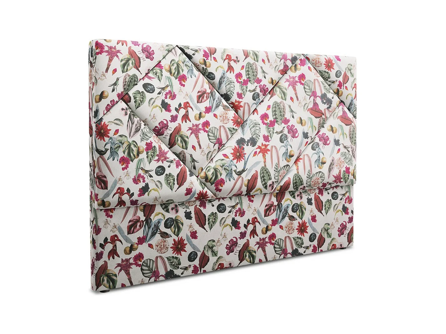 CXL by Christian Lacroix - Tête de lit "Alpilles" 140x120cm en velours motif tropical - 140x8x120cm
