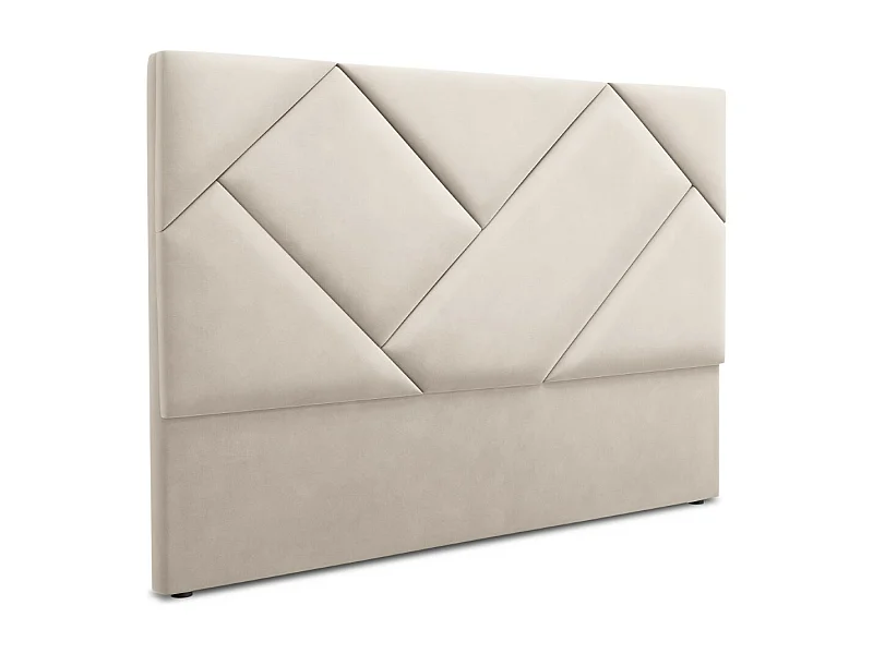 CXL by Christian Lacroix - Cabecero "Alpilles" 140x120cm de terciopelo beige claro - 140x8x120cm