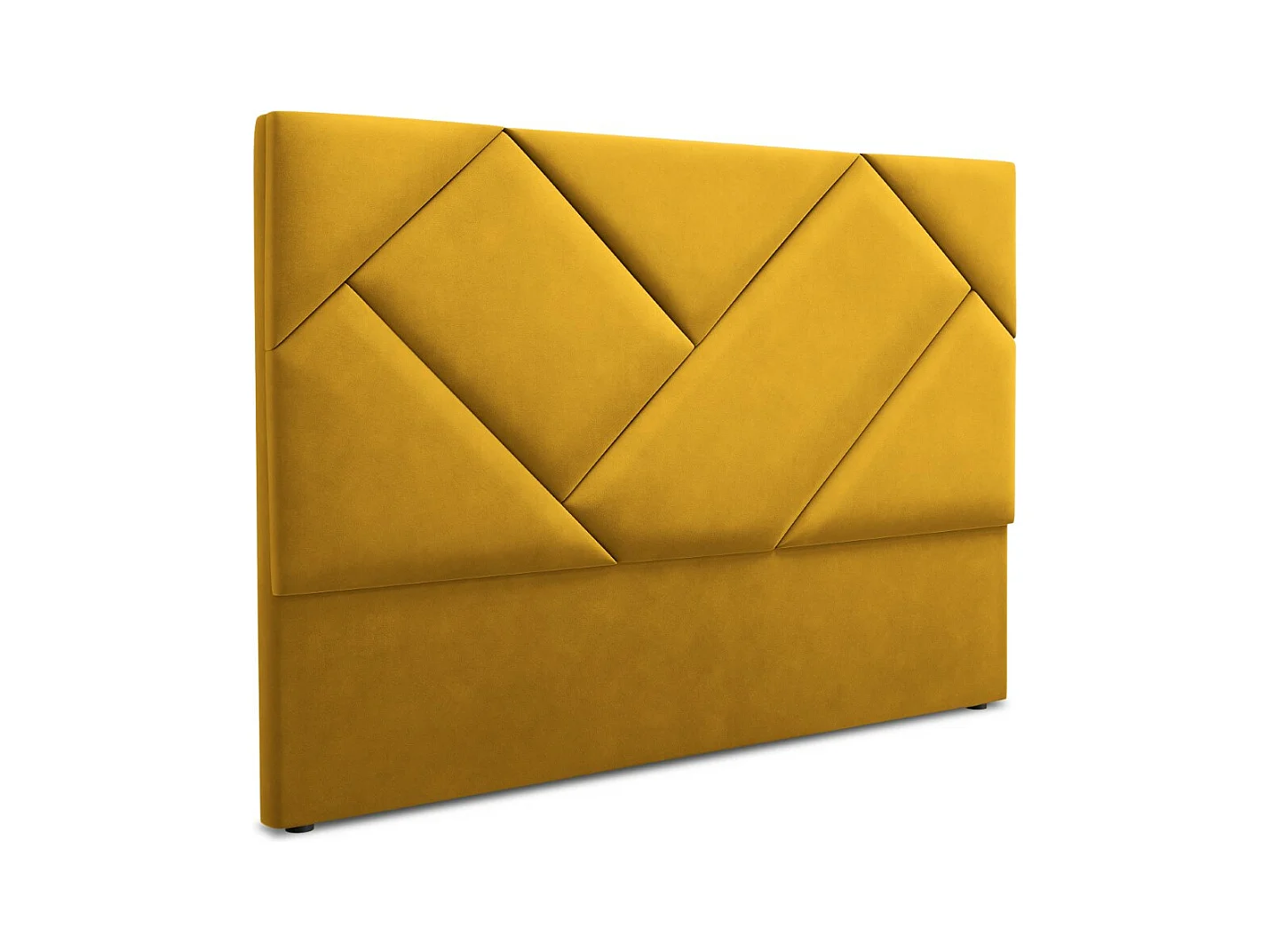 CXL by Christian Lacroix - Tête de lit "Alpilles" 200x120cm en velours jaune - 200x8x120cm