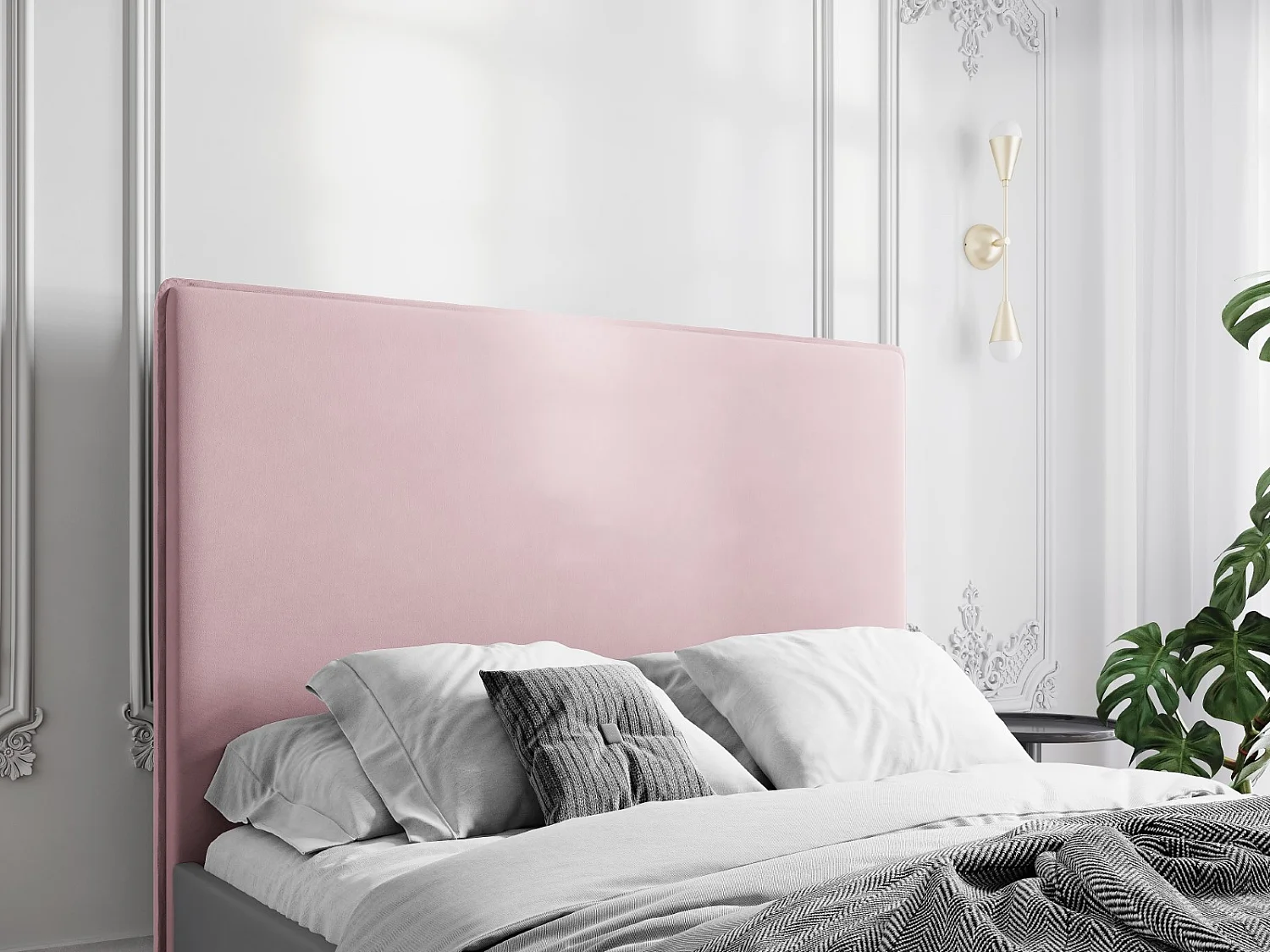 CXL by Christian Lacroix - Tête de lit "Provence" 160x120cm en velours lavande - 160x8x120cm