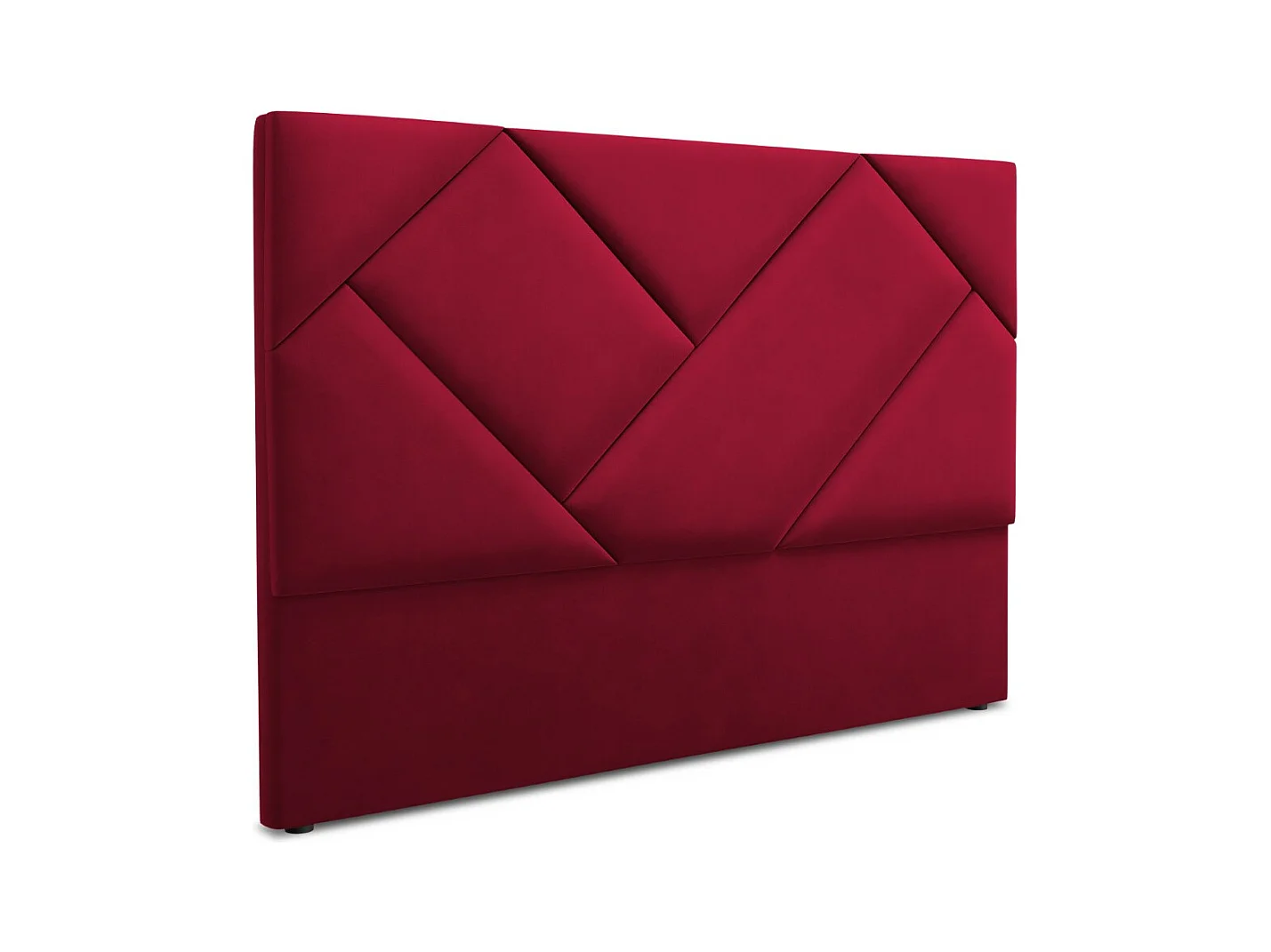 CXL by Christian Lacroix - Tête de lit "Alpilles" 140x120cm en velours rouge - 140x8x120cm
