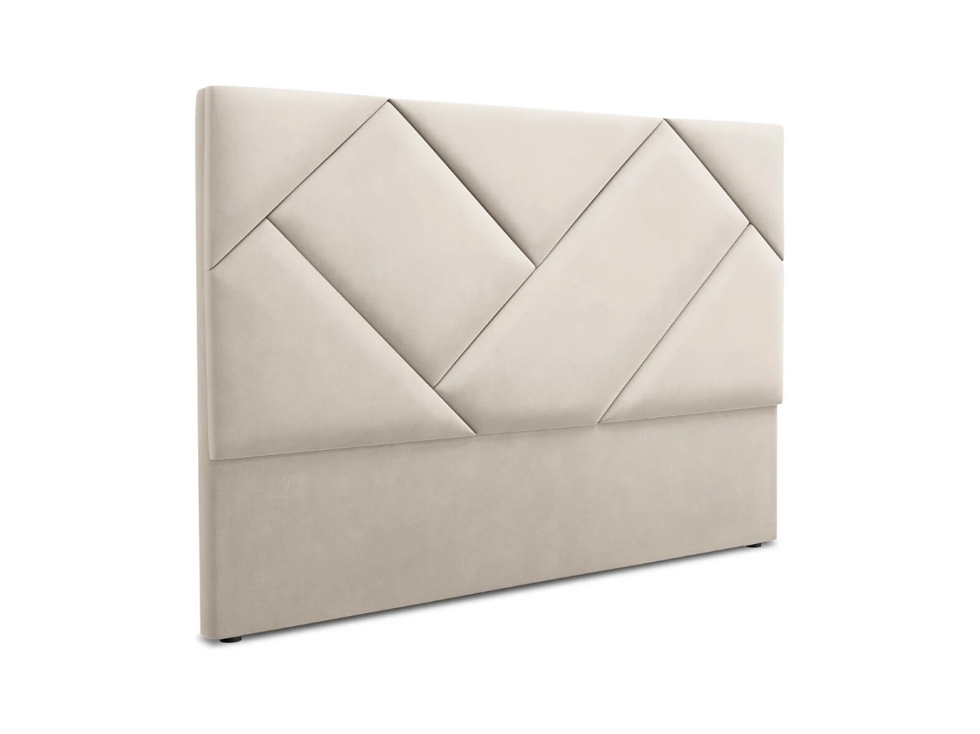 CXL by Christian Lacroix - Tête de lit "Alpilles" 180x120cm en velours beige clair - 180x8x120cm