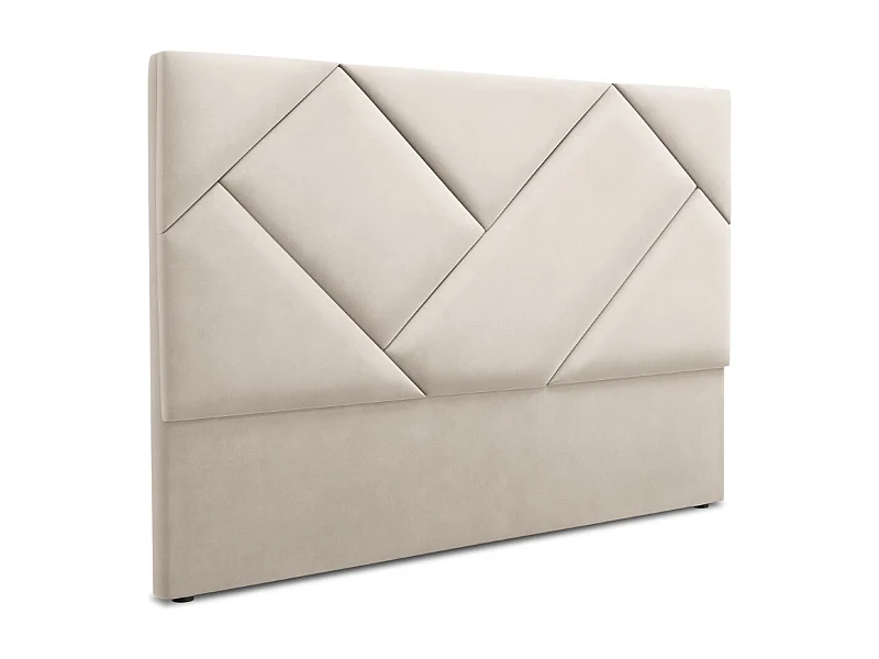 CXL by Christian Lacroix - Tête de lit "Alpilles" 180x120cm en velours beige clair - 180x8x120cm