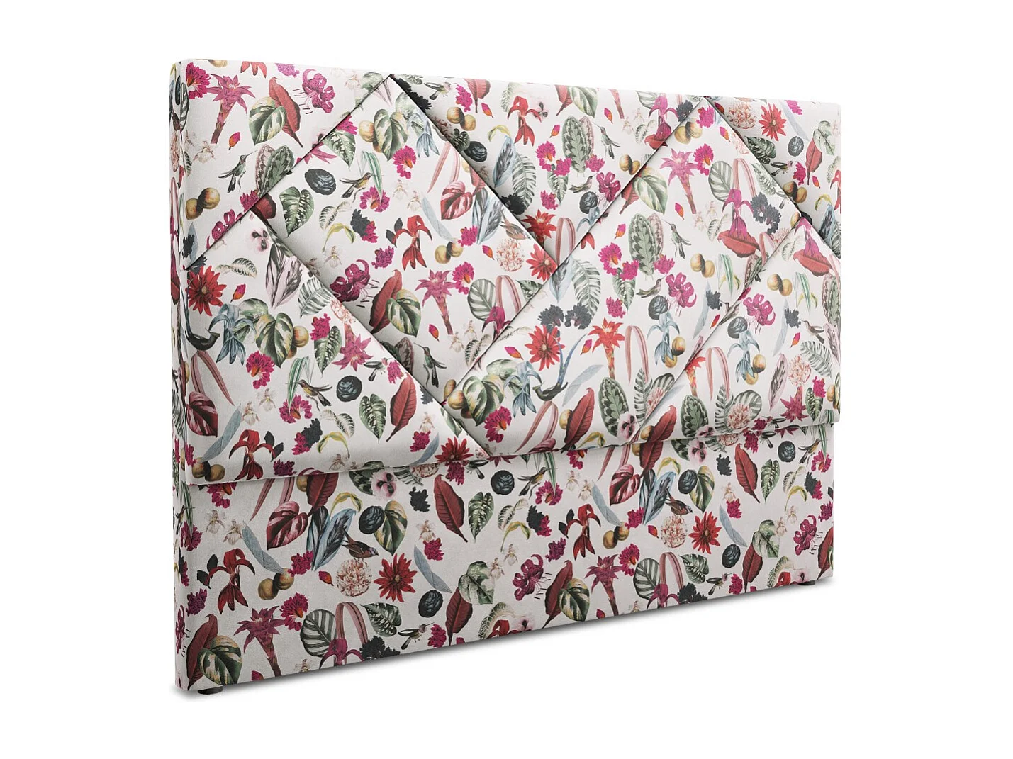CXL by Christian Lacroix - Tête de lit "Alpilles" 180x120cm en velours motif tropical - 180x8x120cm