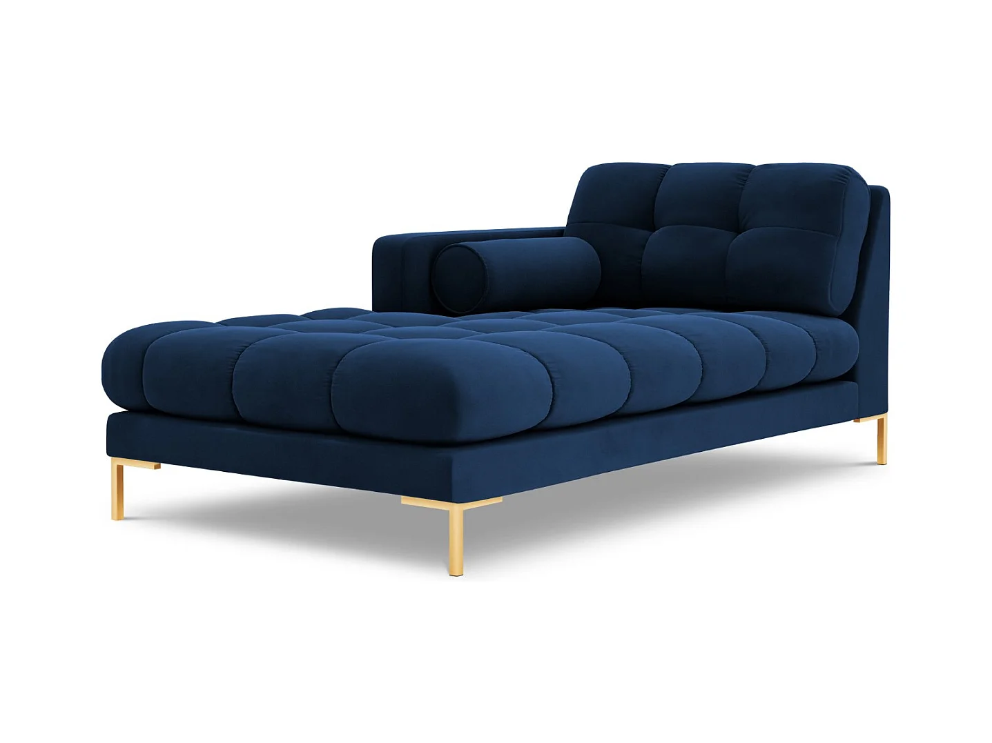 Cosmopolitan Design - Linker meridiaan "Bali" Flueel, Koningsblauw - 185x102x75cm