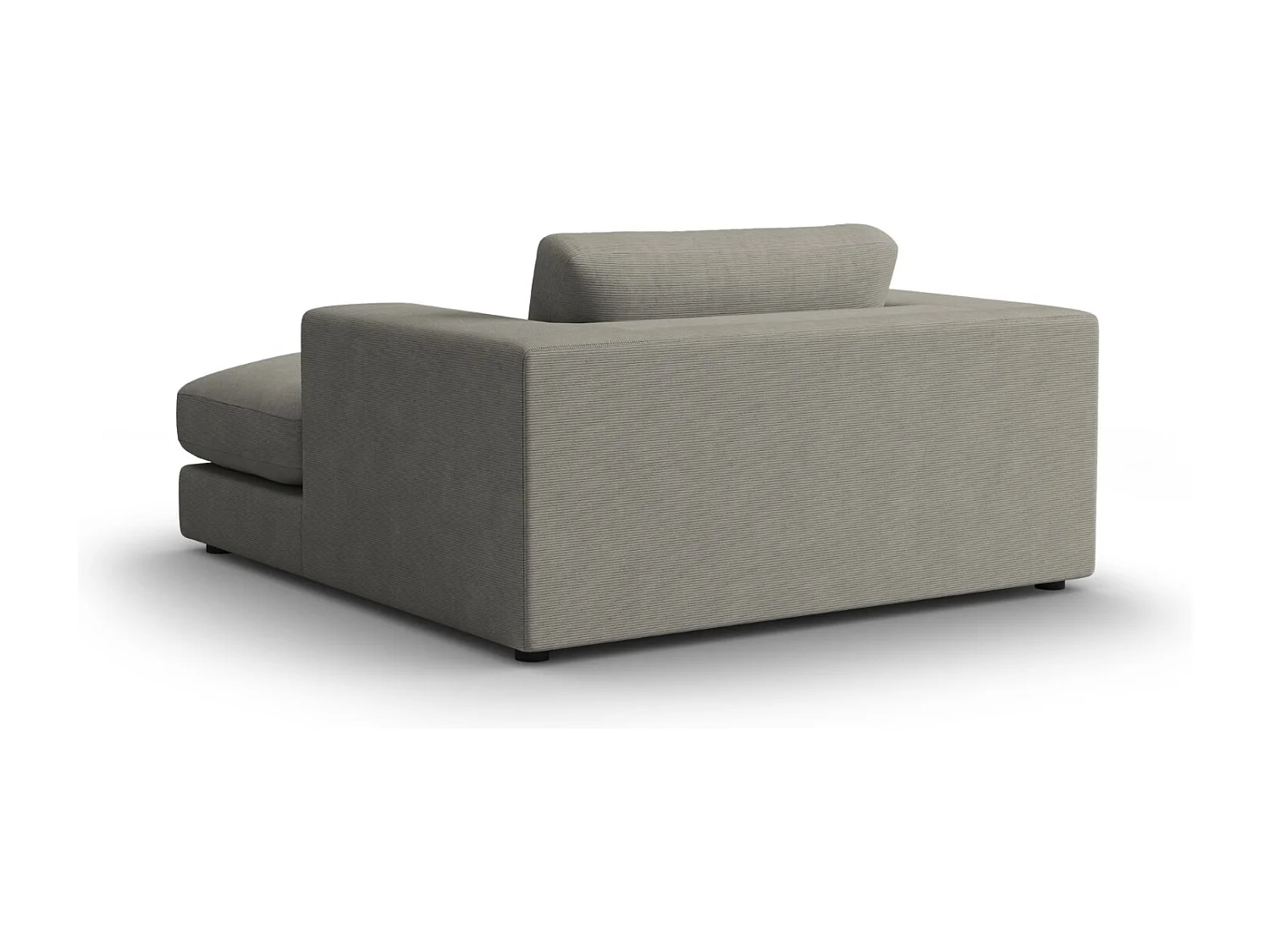 CXL by Christian Lacroix - Chaise longue "Tendance" in velluto a coste grigio chiaro - 156x140x72cm