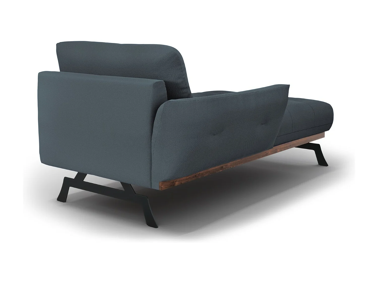 CXL by Christian Lacroix - Chaise longue sinistra "Olivier" in tessuto strutturato blu - 171x100x87cm