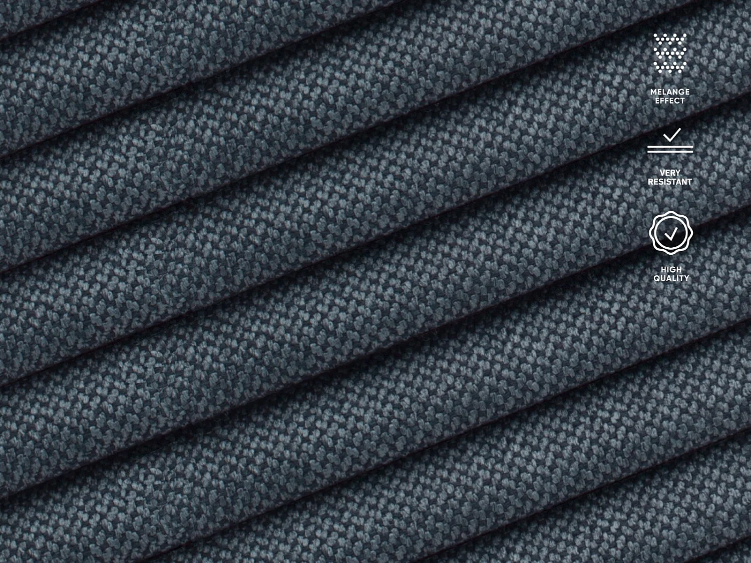 CXL by Christian Lacroix - Chaise longue sinistra "Olivier" in tessuto strutturato blu - 171x100x87cm