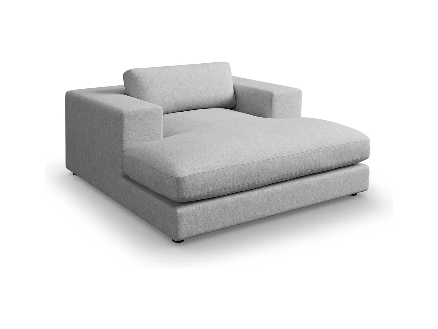 CXL by Christian Lacroix - Chaise longue "Tendance" Structurele stof, Lichtgrijs - 156x140x72cm
