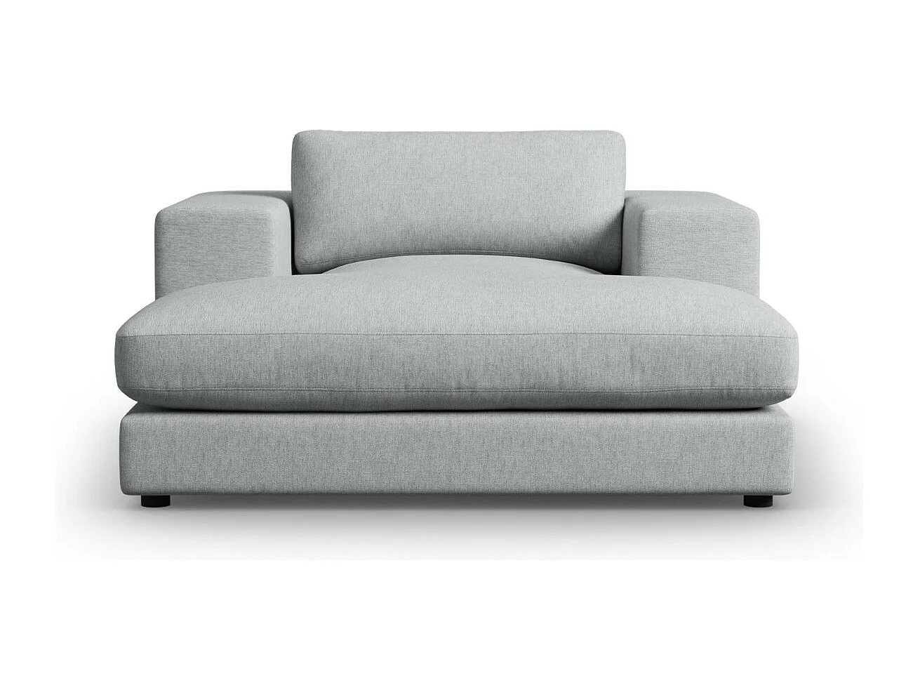 CXL by Christian Lacroix - Méridienne "Tendance" en tissu structurel gris clair - 156x140x72cm