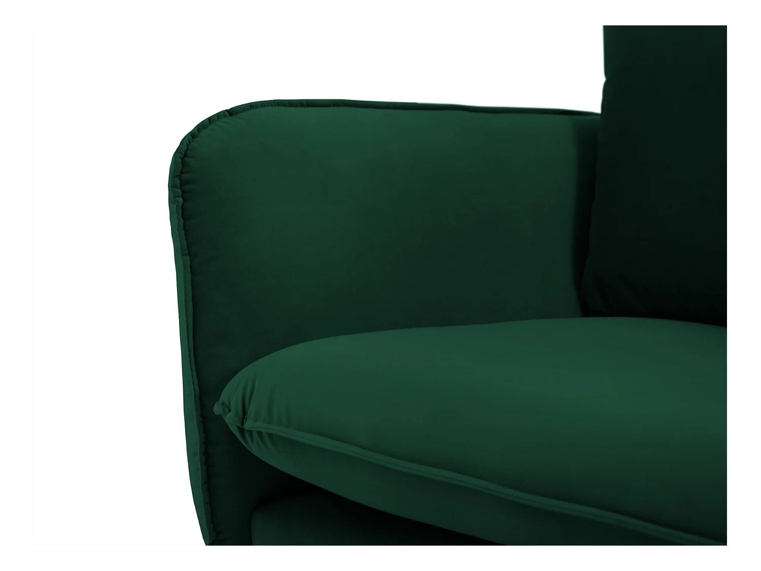 Cosmopolitan Design - Fauteuil "Vienna" Flueel, Flessengroen - 97x94x95cm