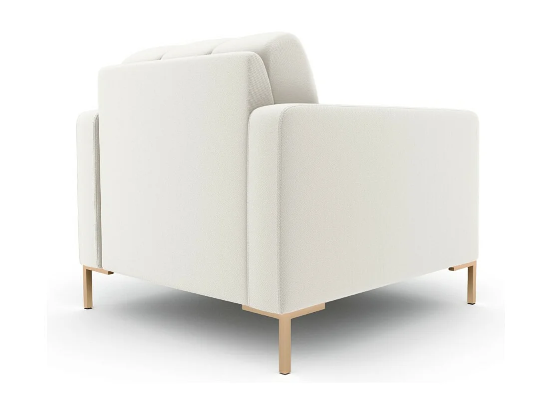 Cosmopolitan Design - Fauteuil "Bali" en tissu structurel beige clair - 87x92x75cm