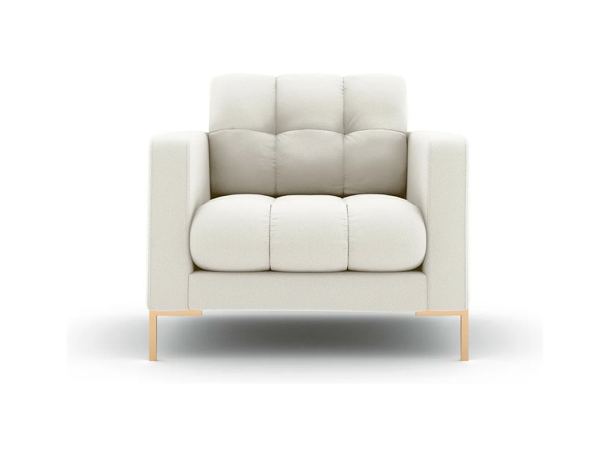 Cosmopolitan Design - Poltrona "Bali" em tecido estrutural bege claro - 87x92x75cm