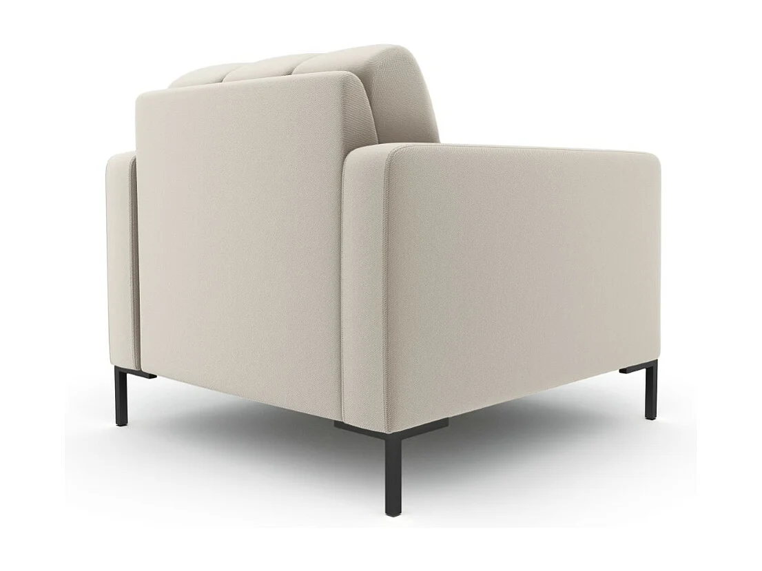 Cosmopolitan Design - Fauteuil "Bali" en tissu structurel beige - 87x92x75cm