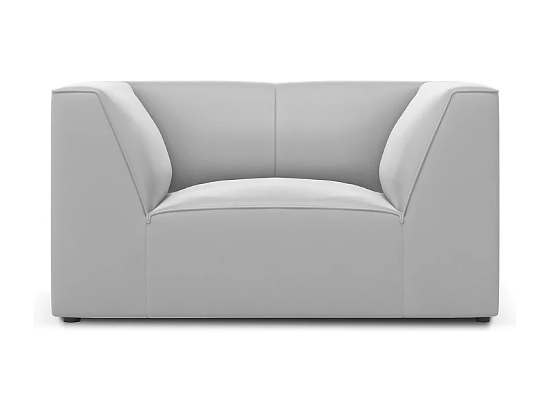 CXL by Christian Lacroix - Sessel "Charles" Sitzer aus Samt hellgrau - 120x92x69cm