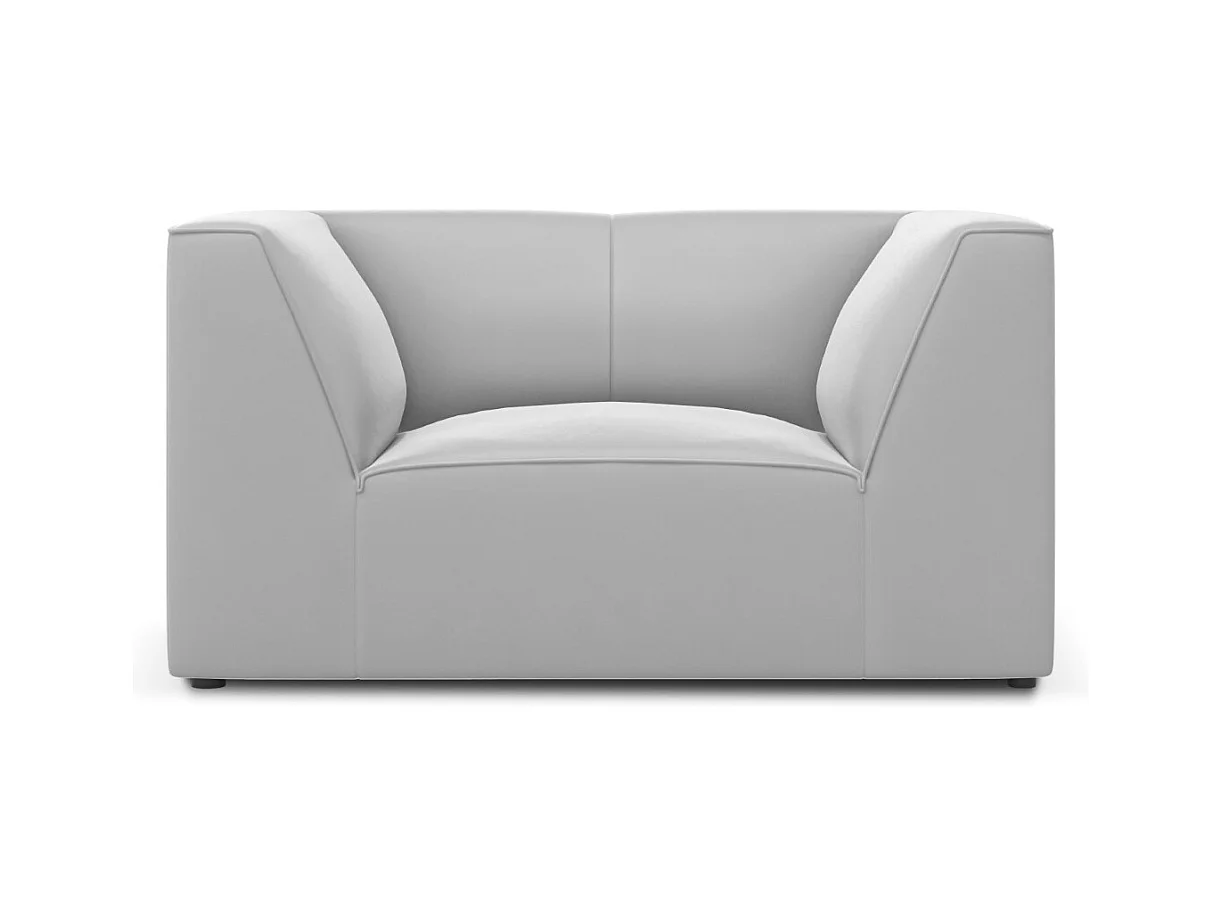 CXL by Christian Lacroix - Fauteuil "Charles" Flueel, Lichtgrijs - 120x92x69cm