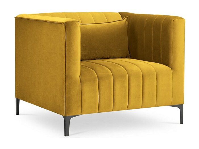 Fauteuil œuf Pivotant En Velours Jaune - Design Moderne, Capacité 120 Kg - Pour Salon