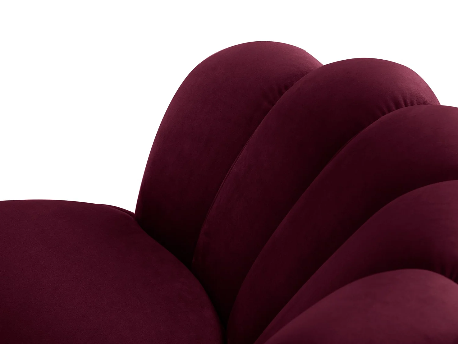 Cosmopolitan Design - Fauteuil "Kingston" en velours pourpre - 98x78x76cm