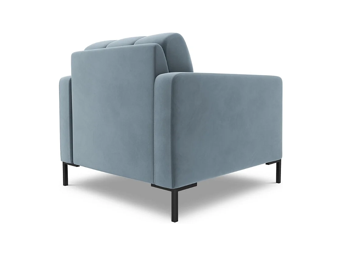 Cosmopolitan Design - Sillón "Bali" de terciopelo azul claro - 87x92x75cm