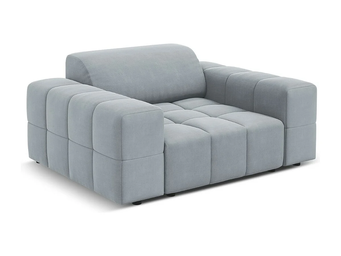 CXL by Christian Lacroix - Sessel "Luc" Sitzer aus Samt hellblau - 124x102x70cm