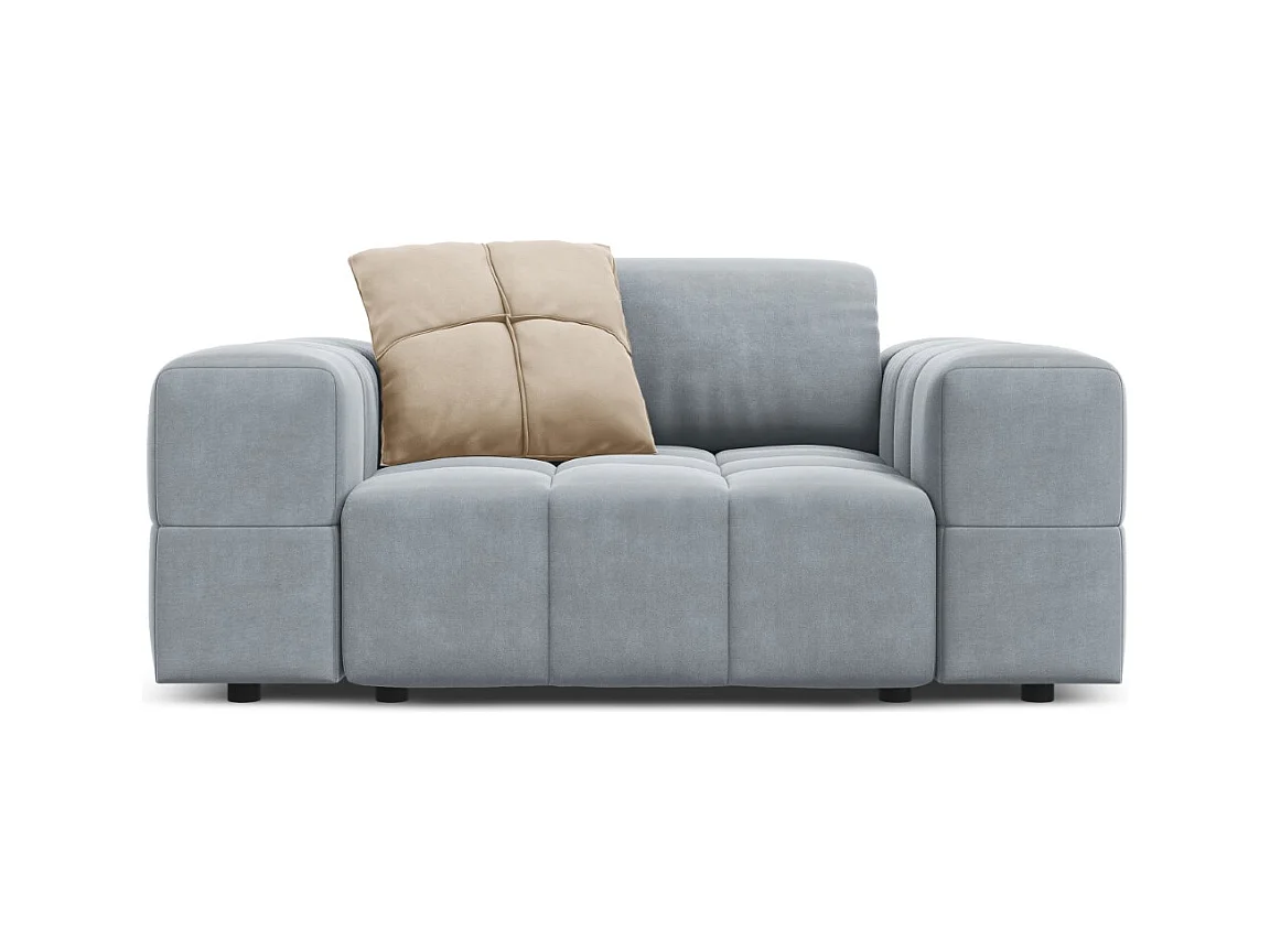 CXL by Christian Lacroix - Fauteuil "Luc" en velours bleu clair - 124x102x70cm