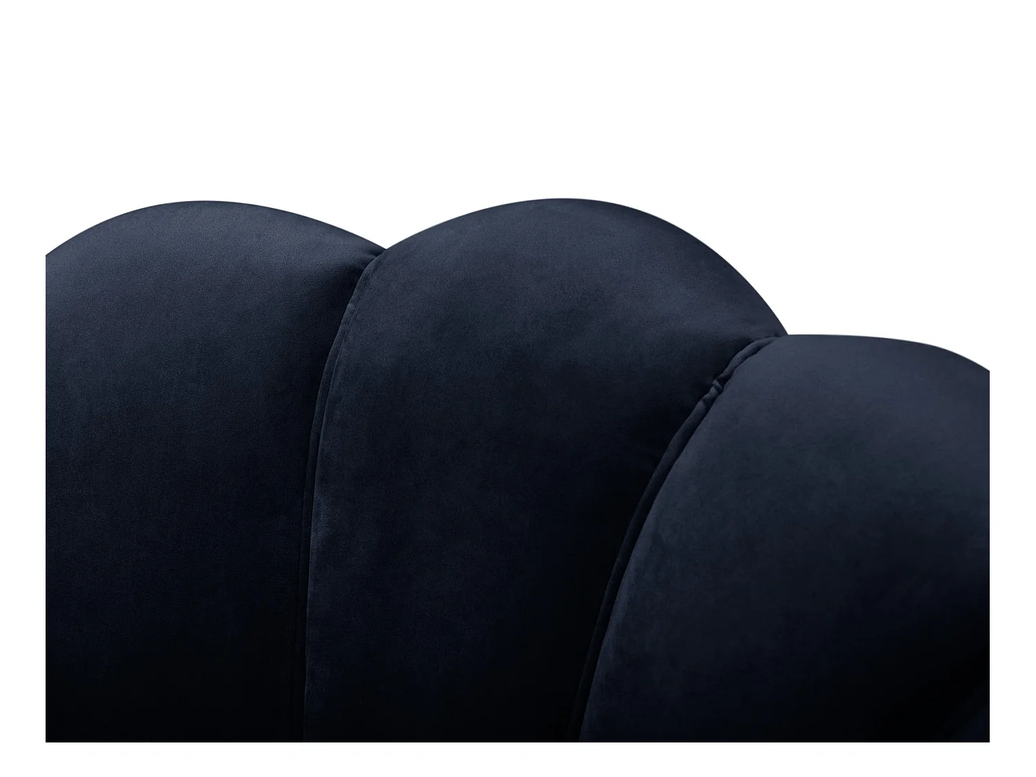 Cosmopolitan Design - Fauteuil "Kingston" Flueel, Donkerblauw - 98x78x76cm