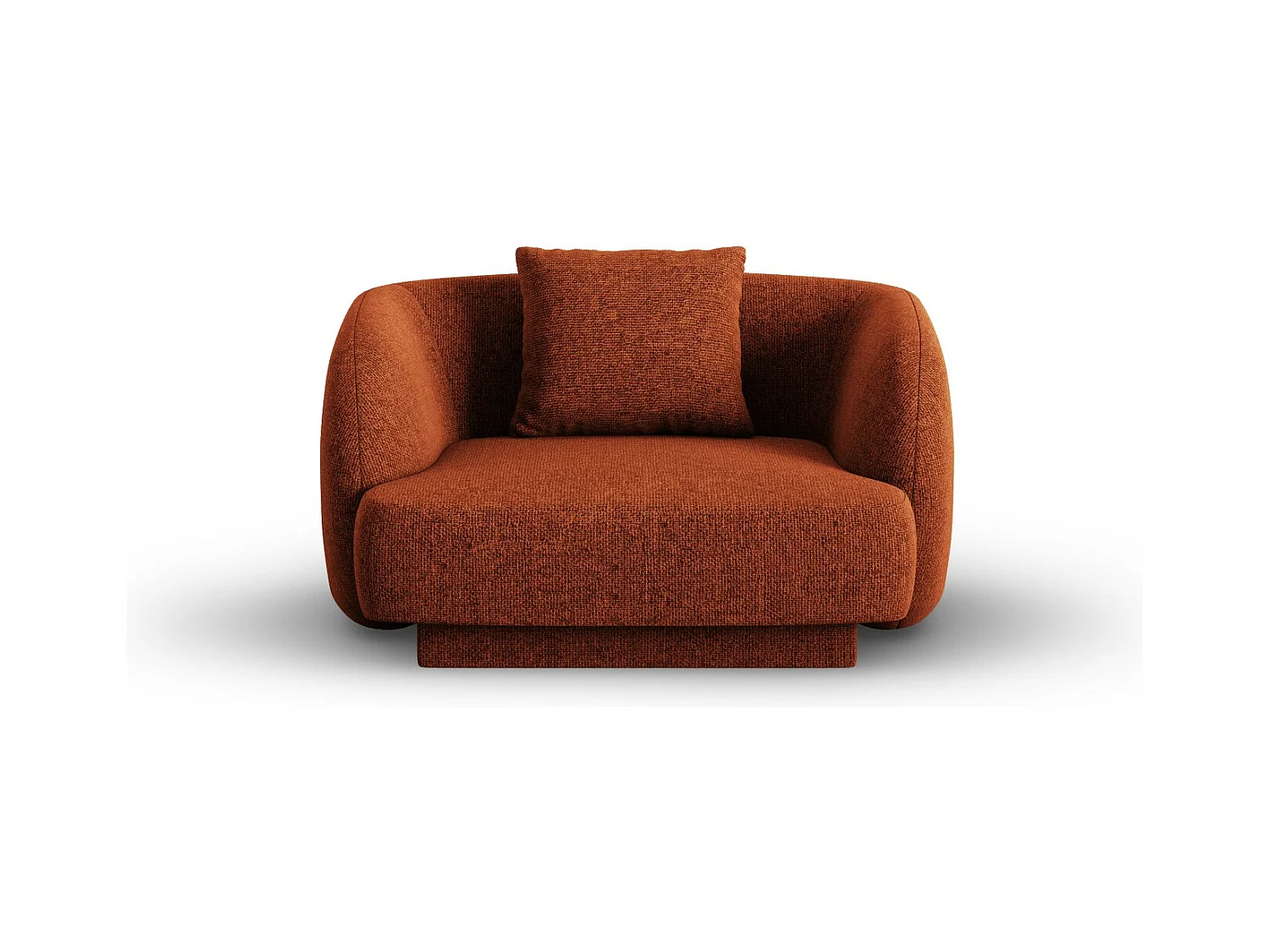 Cosmopolitan Design - Fauteuil "Tulum" en chenille terracotta - 103x90x70cm