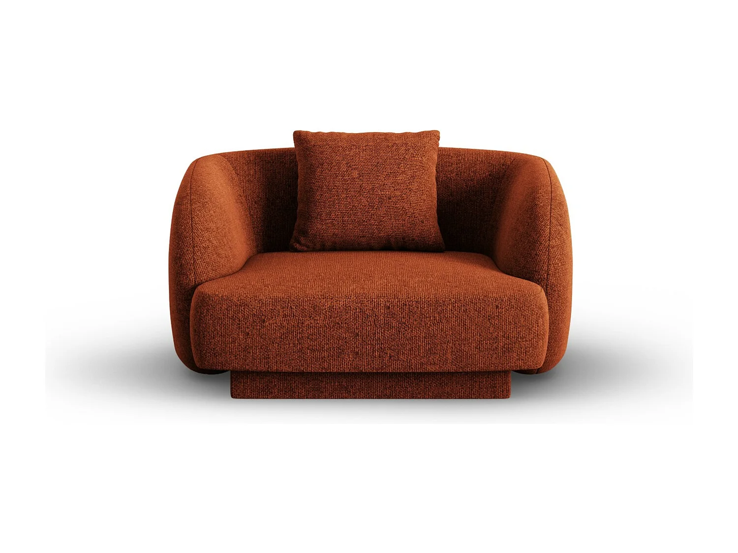 Cosmopolitan Design - Fauteuil "Tulum" en chenille terracotta - 103x90x70cm