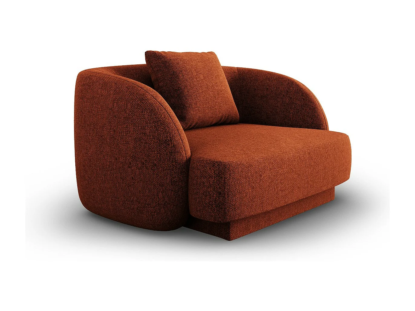 Cosmopolitan Design - Fauteuil "Tulum" en chenille terracotta - 103x90x70cm
