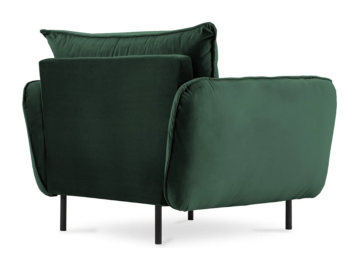 Cosmopolitan Design - Poltrona "Vienna" in velluto verde bottiglia - 97x94x95cm