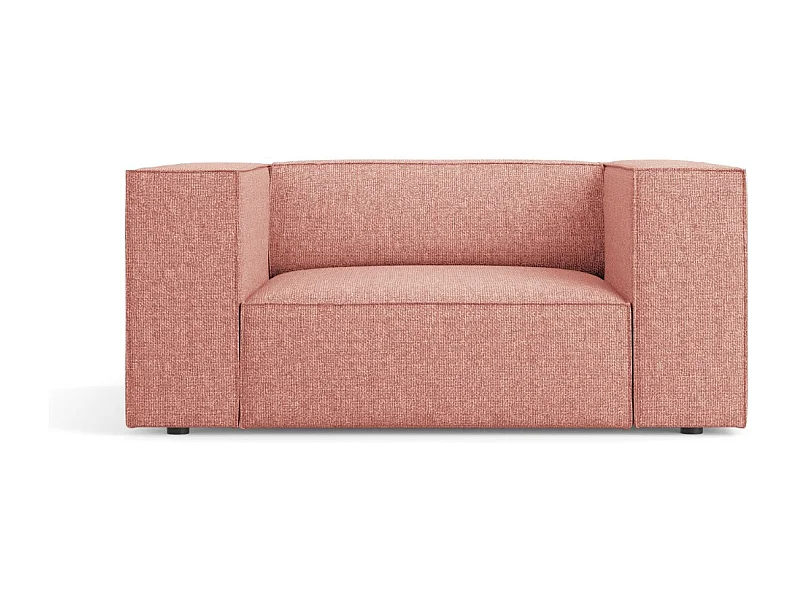 Cosmopolitan Design - Sessel "Arendal" aus Chenille-Stoff rosa - 124x102x70cm