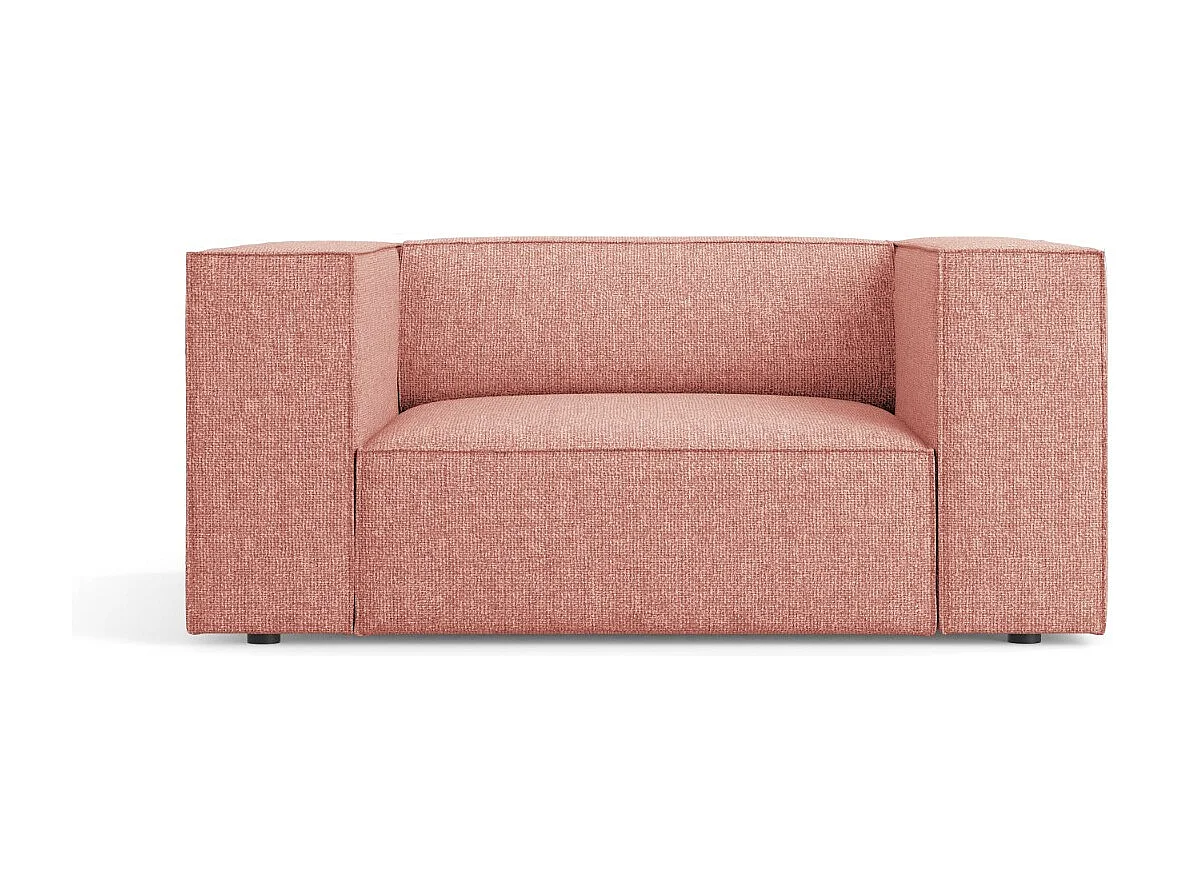 Cosmopolitan Design - Fauteuil "Arendal" Chenille, Roze - 124x102x70cm