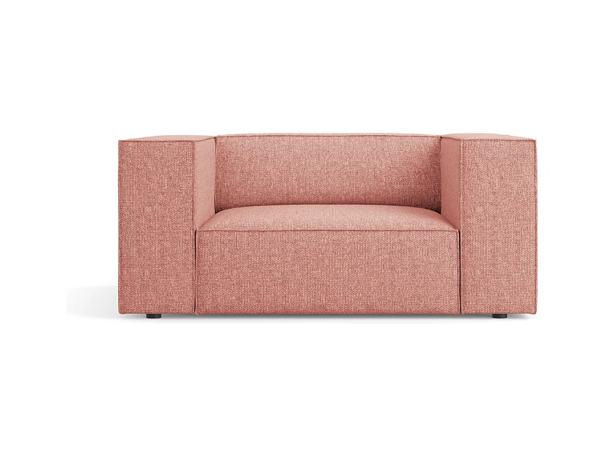 Cosmopolitan Design - Fauteuil "Arendal" Chenille, Roze - 124x102x70cm