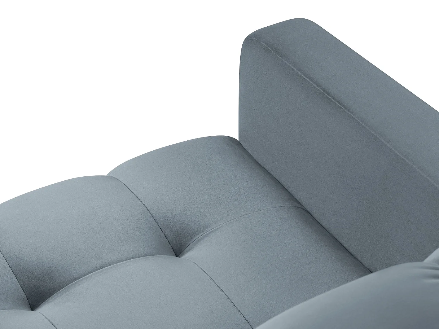 Cosmopolitan Design - Fauteuil "Bali" en velours bleu clair - 87x92x75cm
