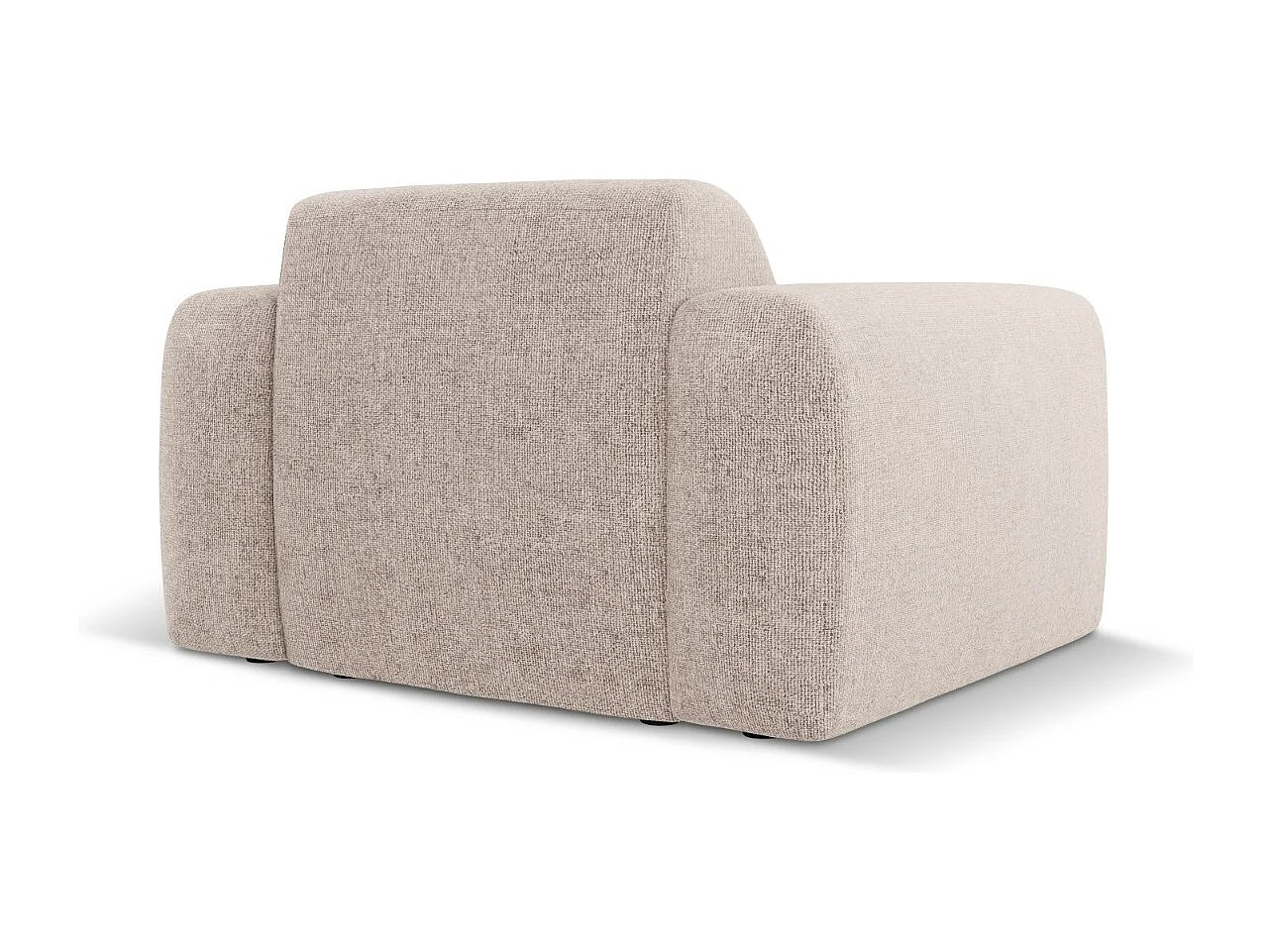 Cosmopolitan Design - Fauteuil "Nolio" 2 places en chenille beige - 105x95x72cm