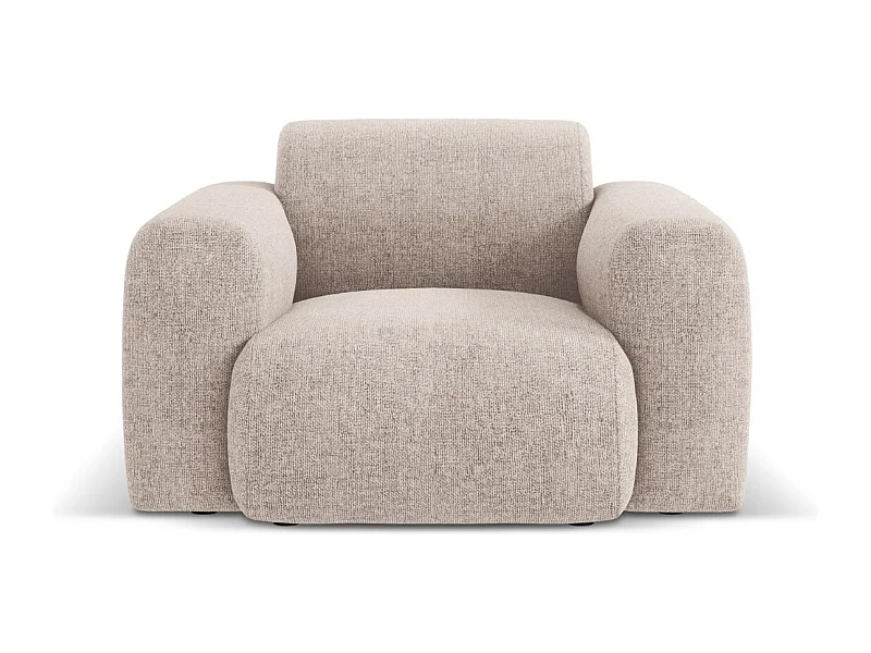 Cosmopolitan Design - Fauteuil "Nolio" 2 places en chenille beige - 105x95x72cm