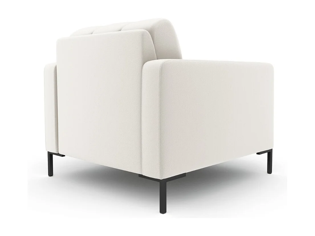 Cosmopolitan Design - Fauteuil "Bali" en tissu structurel beige clair - 87x92x75cm