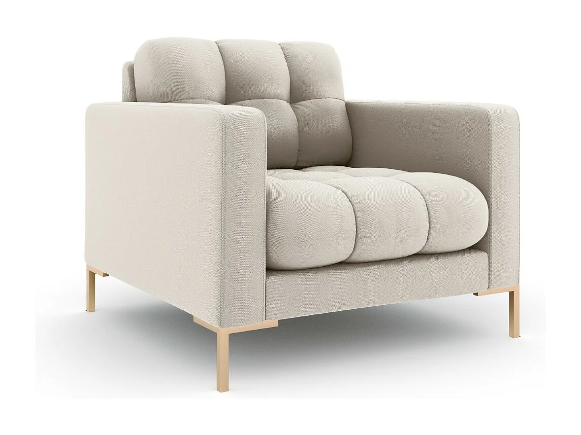 Cosmopolitan Design - Sillón "Bali" de tejido estructural beige - 87x92x75cm