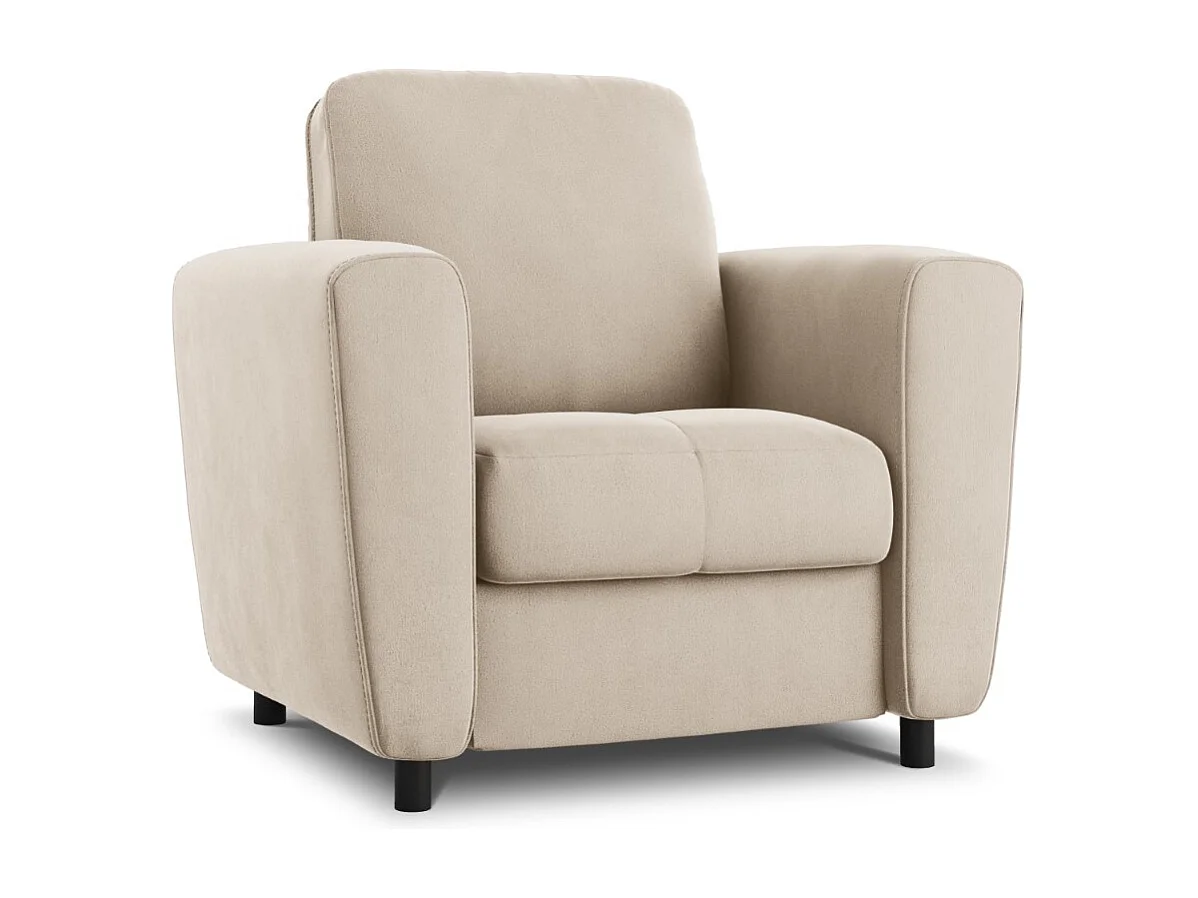 CXL by Christian Lacroix - Fauteuil "Audra" en velours beige - 87x82x83cm